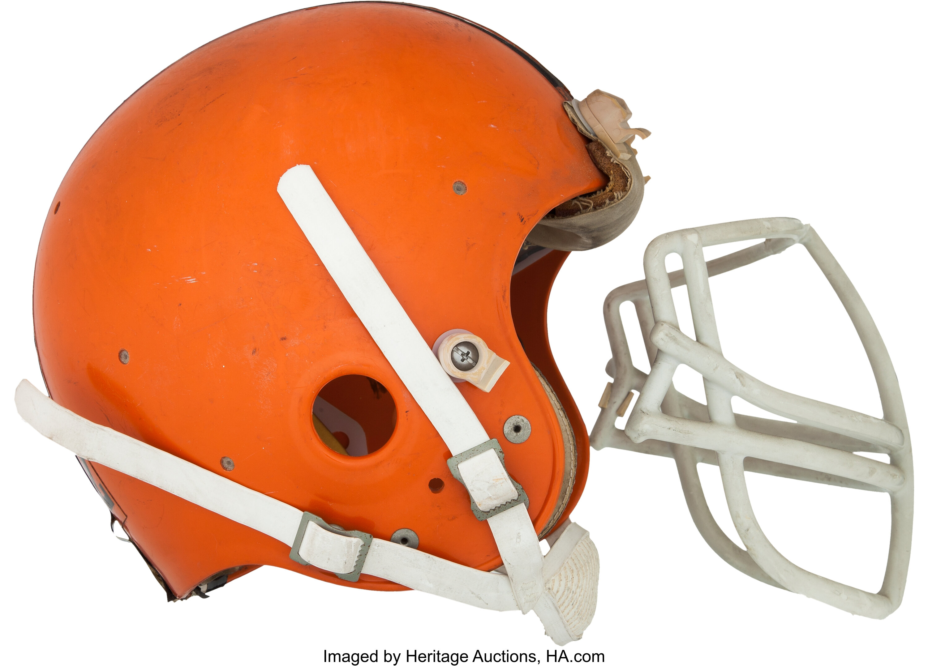 1980-81 Cleveland Browns Game Worn Helmet. Football Collectibles, Lot  #82745