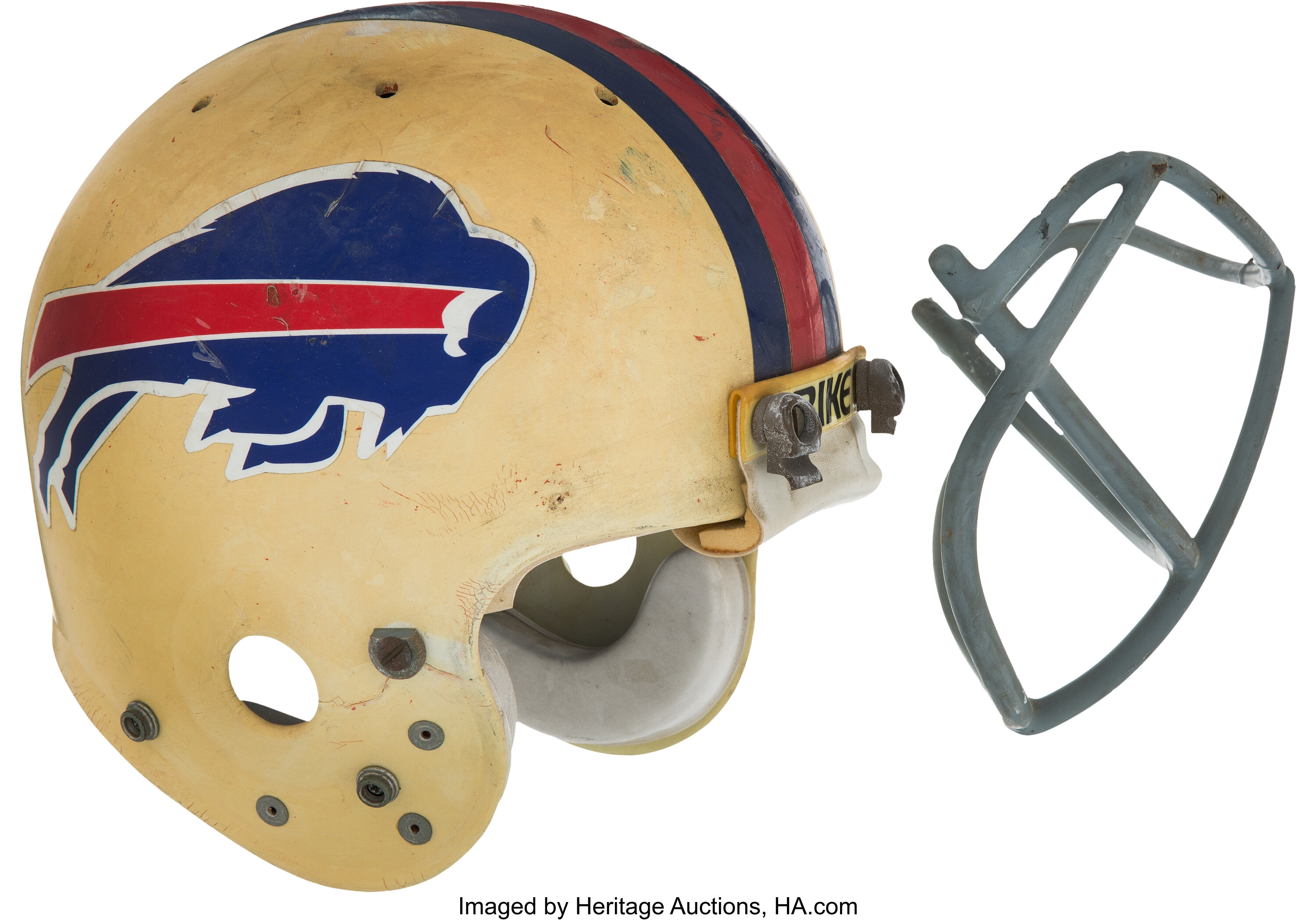 Early 1970's Buffalo Bills Game Worn Helmet. Football