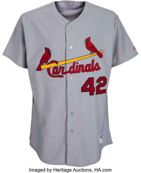 ALBERT PUJOLS ST. LOUIS CARDINALS GREY JERSEY NEW MAJESTIC 2011