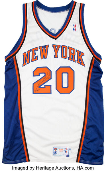 Vintage New York Knicks Jersey, Retro Allan Houston NBA Jersey