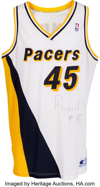 Early 1990's Rik Smits Game Worn, Signed Indiana Pacers Jersey., Lot  #82991