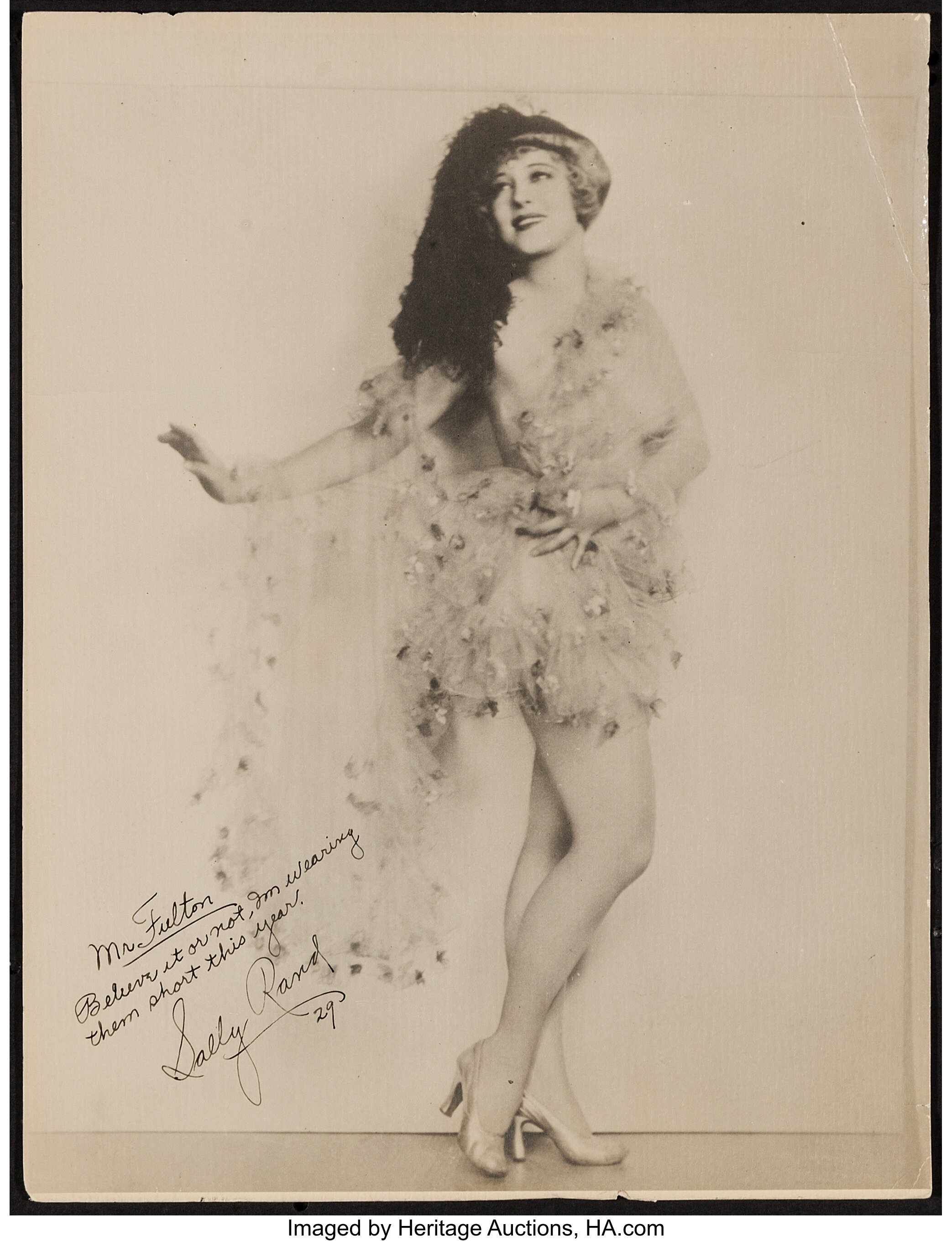 Sally Rand C 1920s Burlesque Photo 10 X 13 Miscellaneous