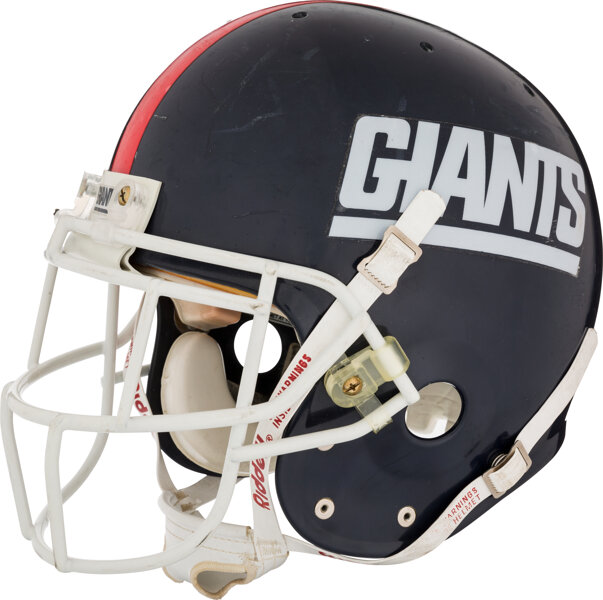 1994-95 Rodney Hampton Game Worn New York Giants Helmet. , Lot #82240