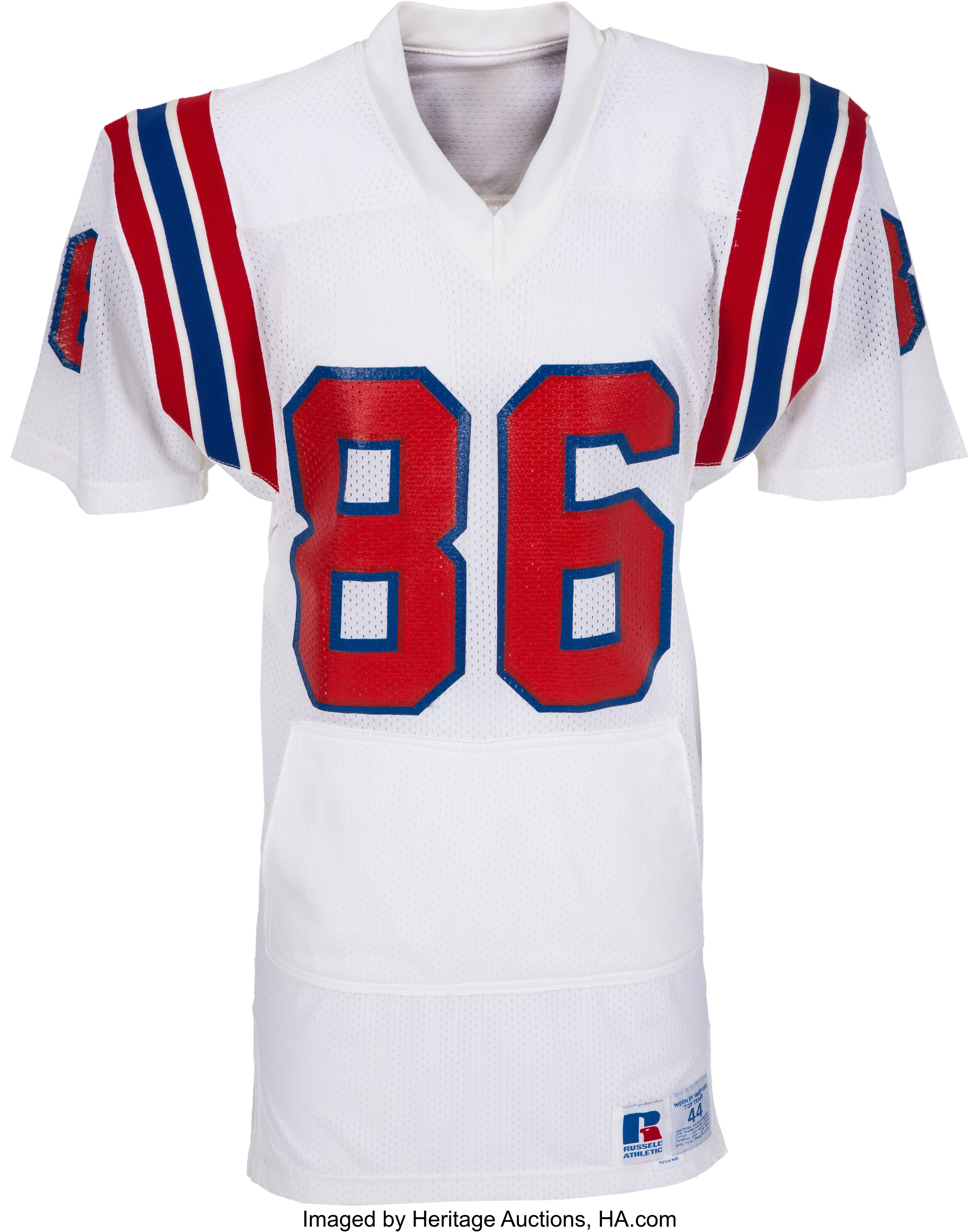 1983-86 Stanley Morgan Game Worn New England Patriots Jersey, MEARS, Lot  #82712