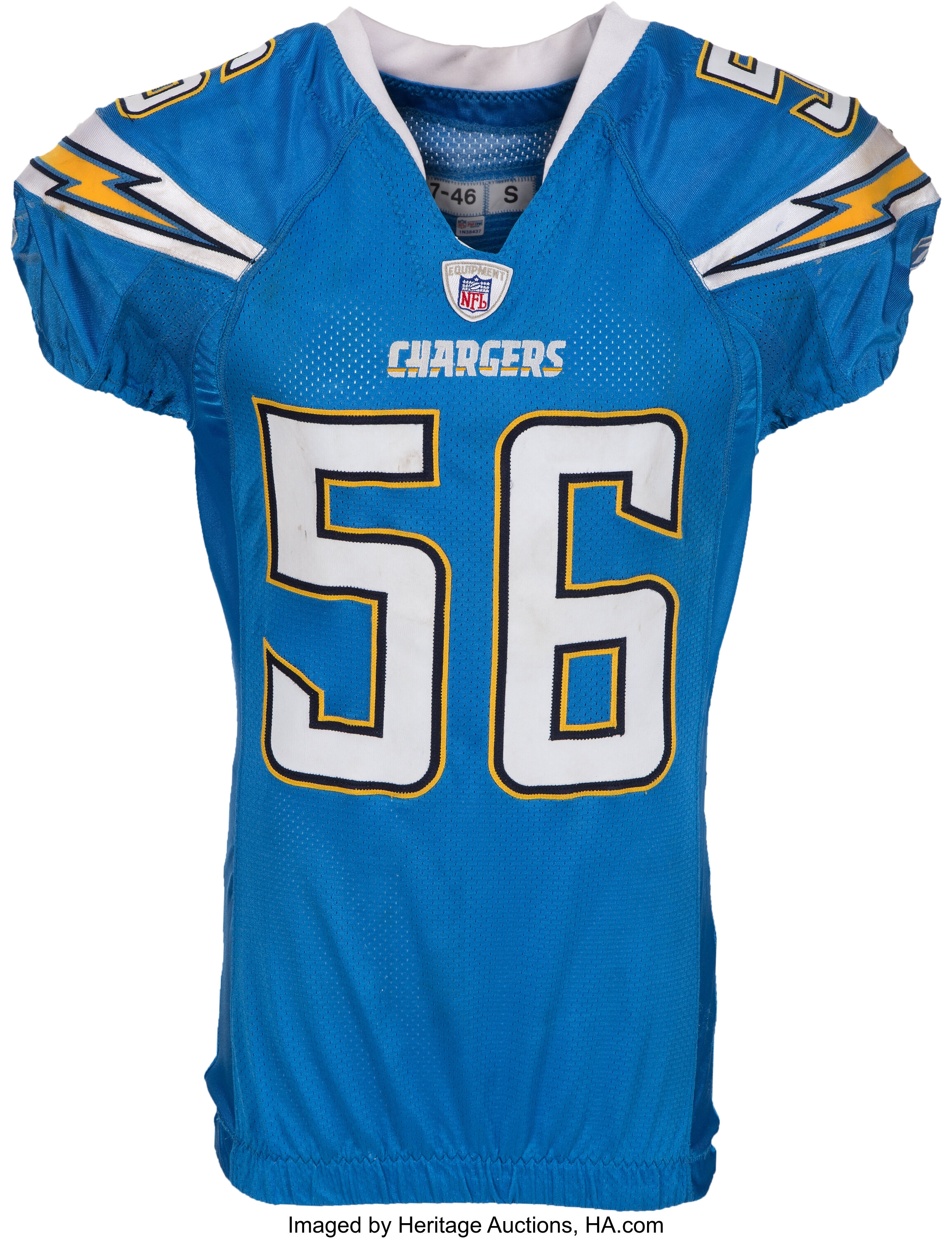 NFL San Diego Chargers #56 Shawne MERRIMAN Jersey NFL Blue Women's M