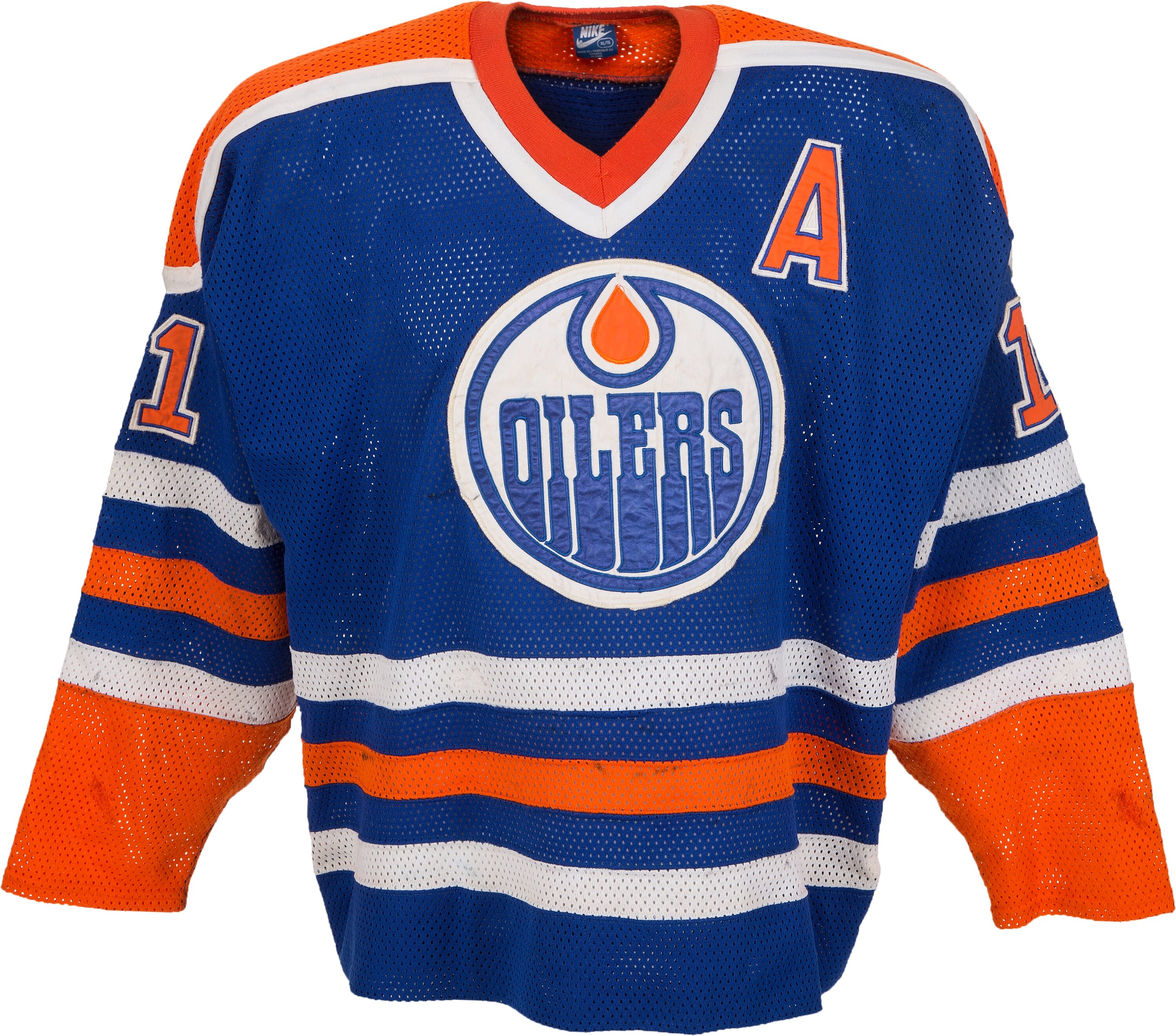 Mark Messier Edmonton Oilers Adidas Authentic Away NHL Vintage Hockey