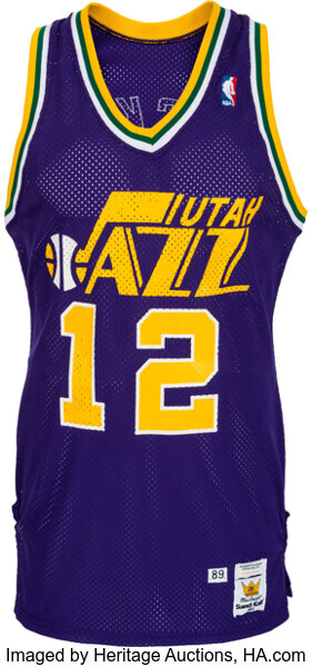 1997-98 John Stockton Game Worn Utah Jazz Jersey with Team