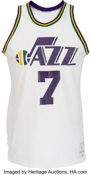 Pete Maravich Game-Worn Jersey New Orleans Jazz 1974-75 #44 First Season  COA 100% Authentic Team Grade:16/20