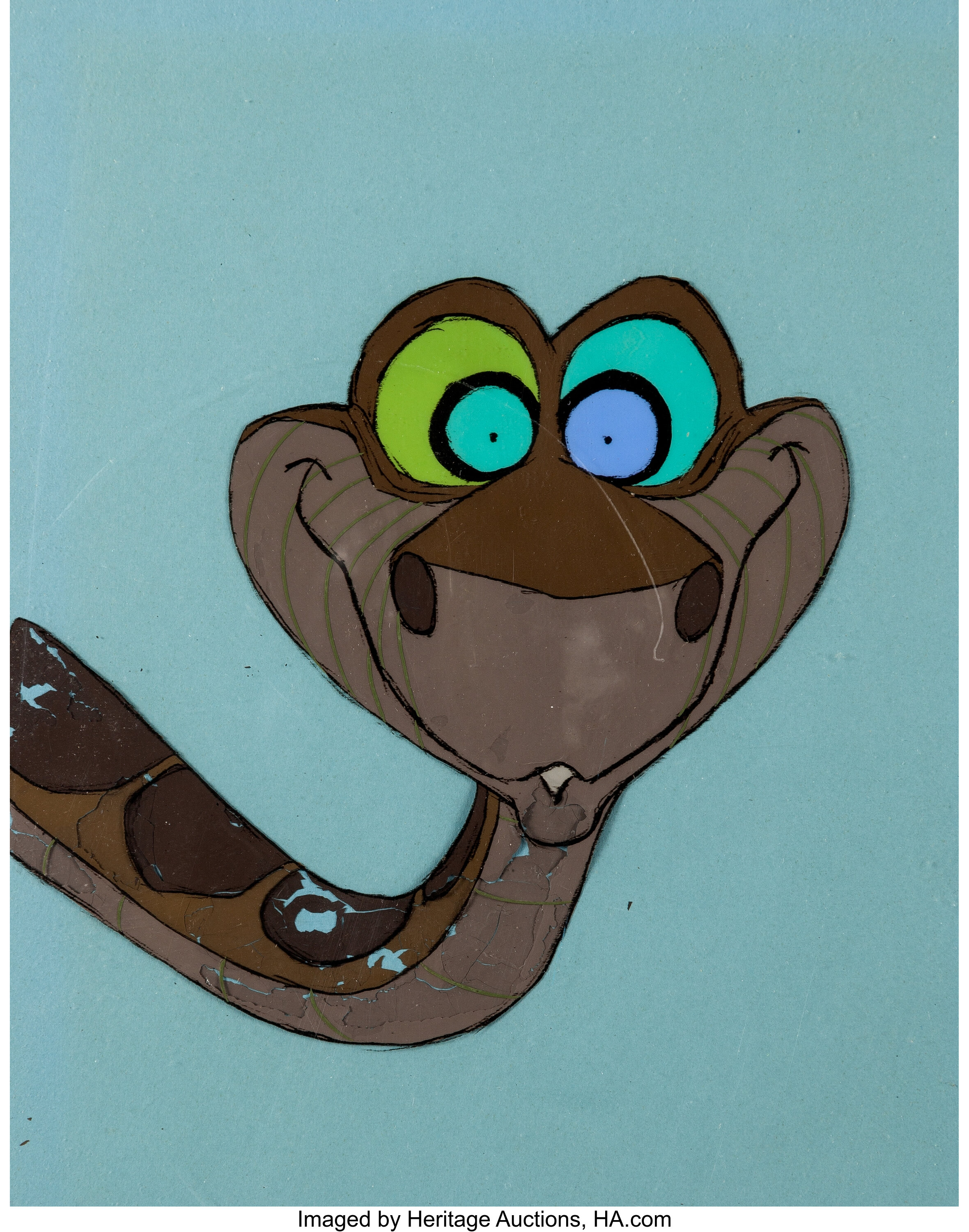 Jungle Book Kaa Production Cel Walt Disney 1967 Animation Lot 13196 Heritage Auctions