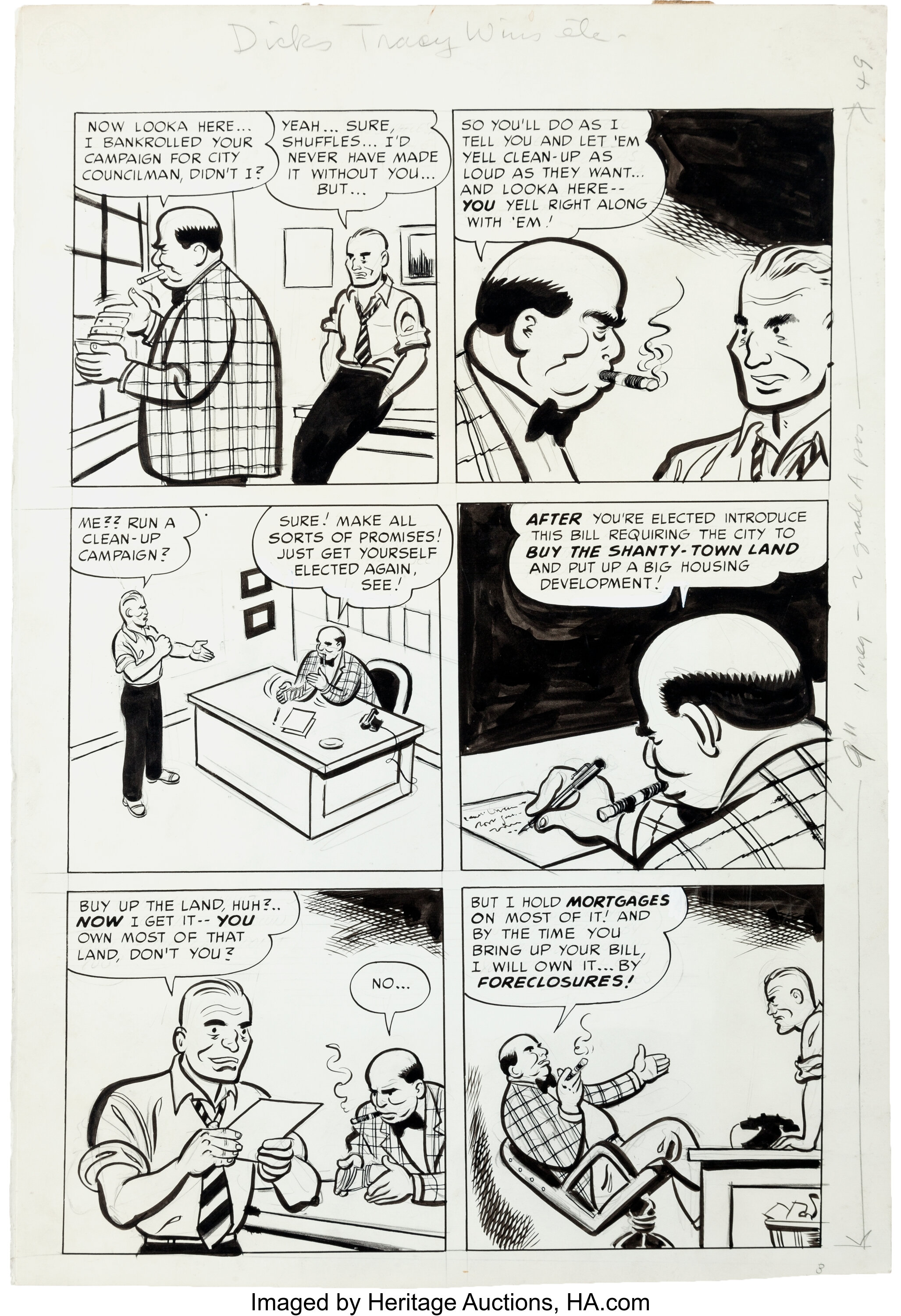 Al Avison Dick Tracy Page 3 Original Art (Harvey, undated).... | Lot ...