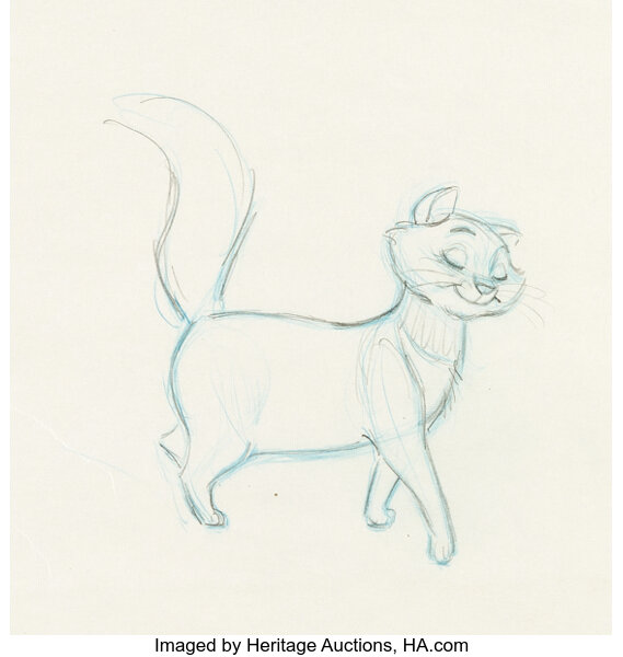 The Aristocats Duchess Animation Drawing Walt Disney 1970 Lot 131 Heritage Auctions