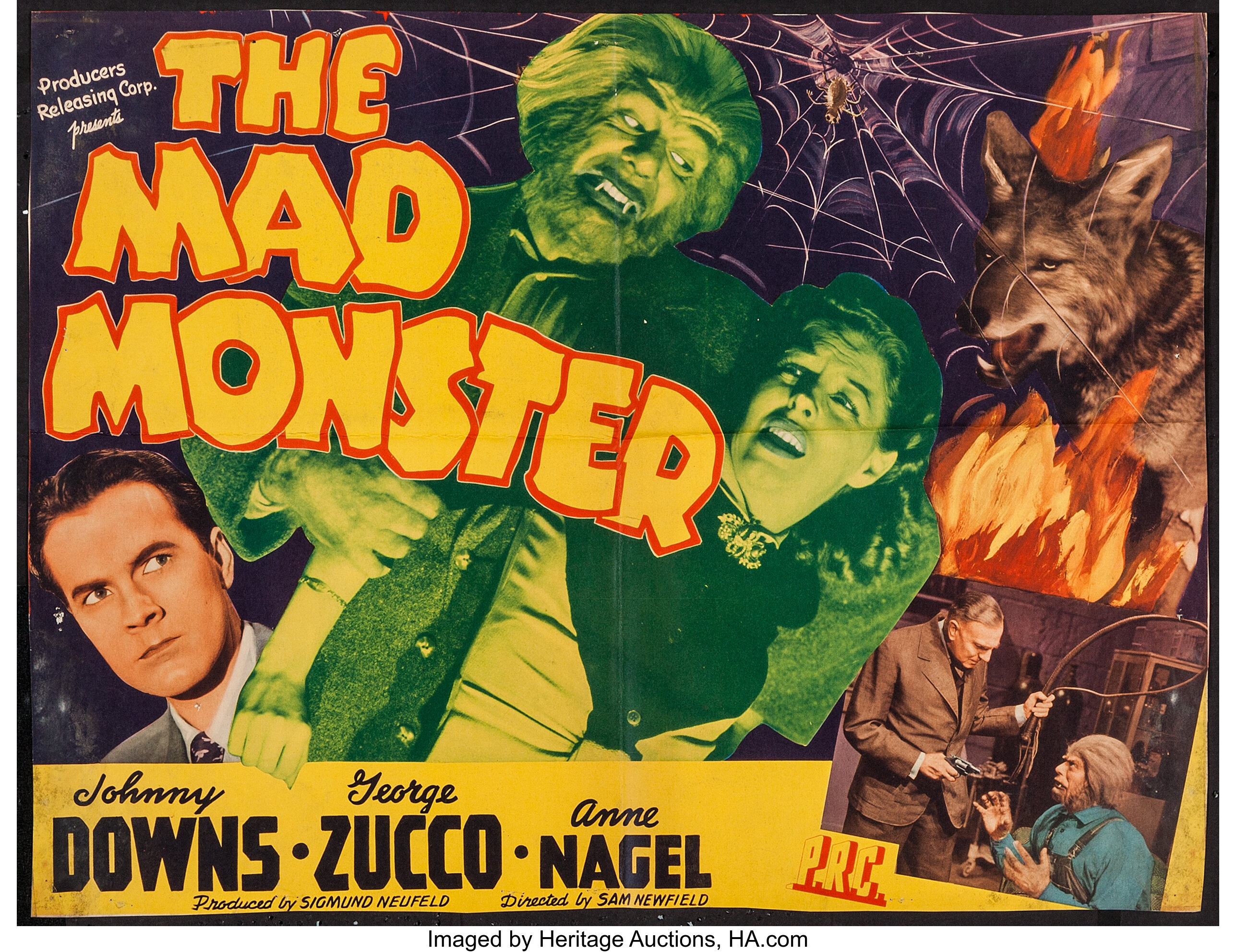 The Mad Monster (PRC, 1942). Trimmed Half Sheet (20