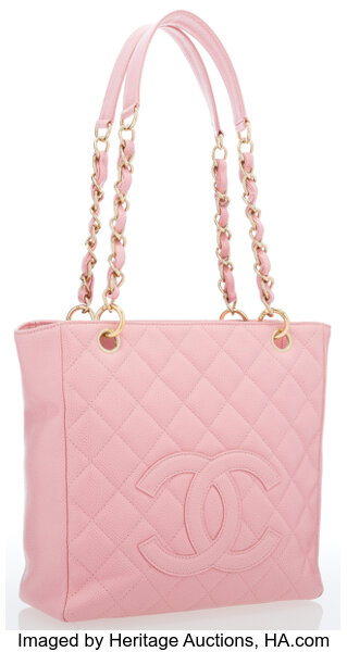 Chanel Pink Quilted Caviar Leather Mini Vanity Case with Chain Bag - Yoogi's  Closet