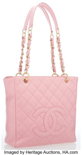 CHANEL Caviar Quilted Grand Shopping Tote GST Light Pink 140350