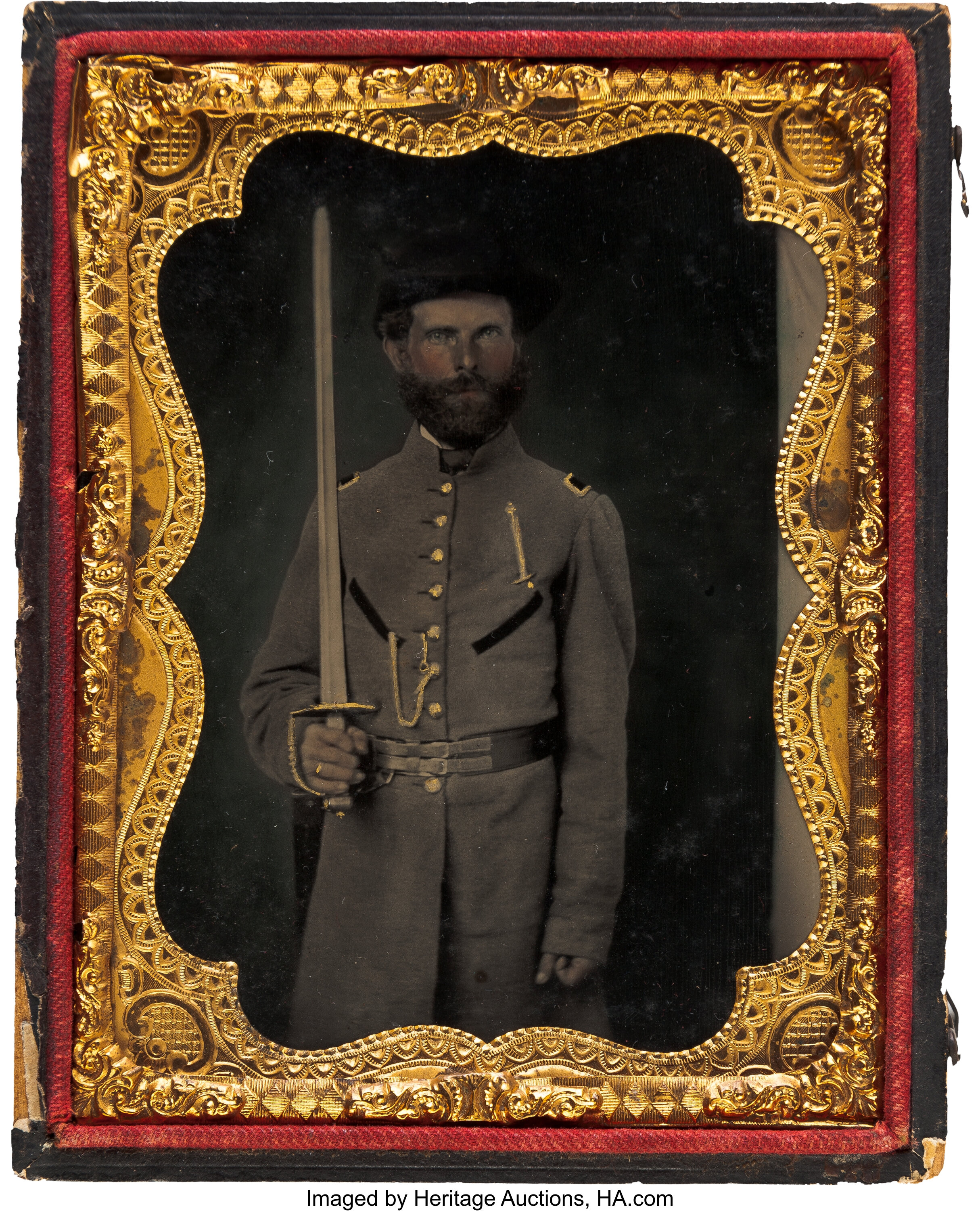 Confederate Soldier Quarter Plate Tintype.... Photography Tintypes