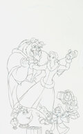 beauty and the beast enchanted christmas coloring pages