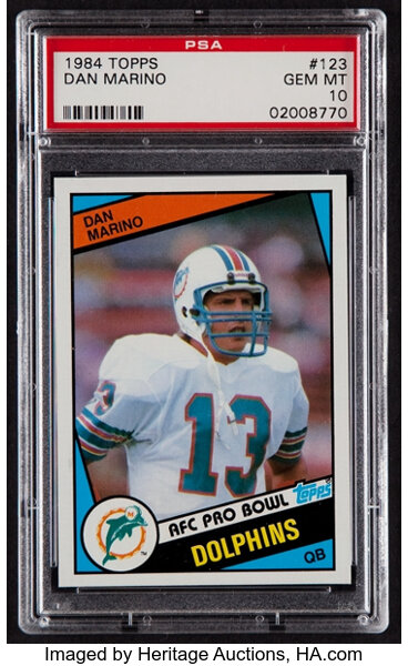 Sold at Auction: 1984 Topps Dan Marino Rookie Card Mint