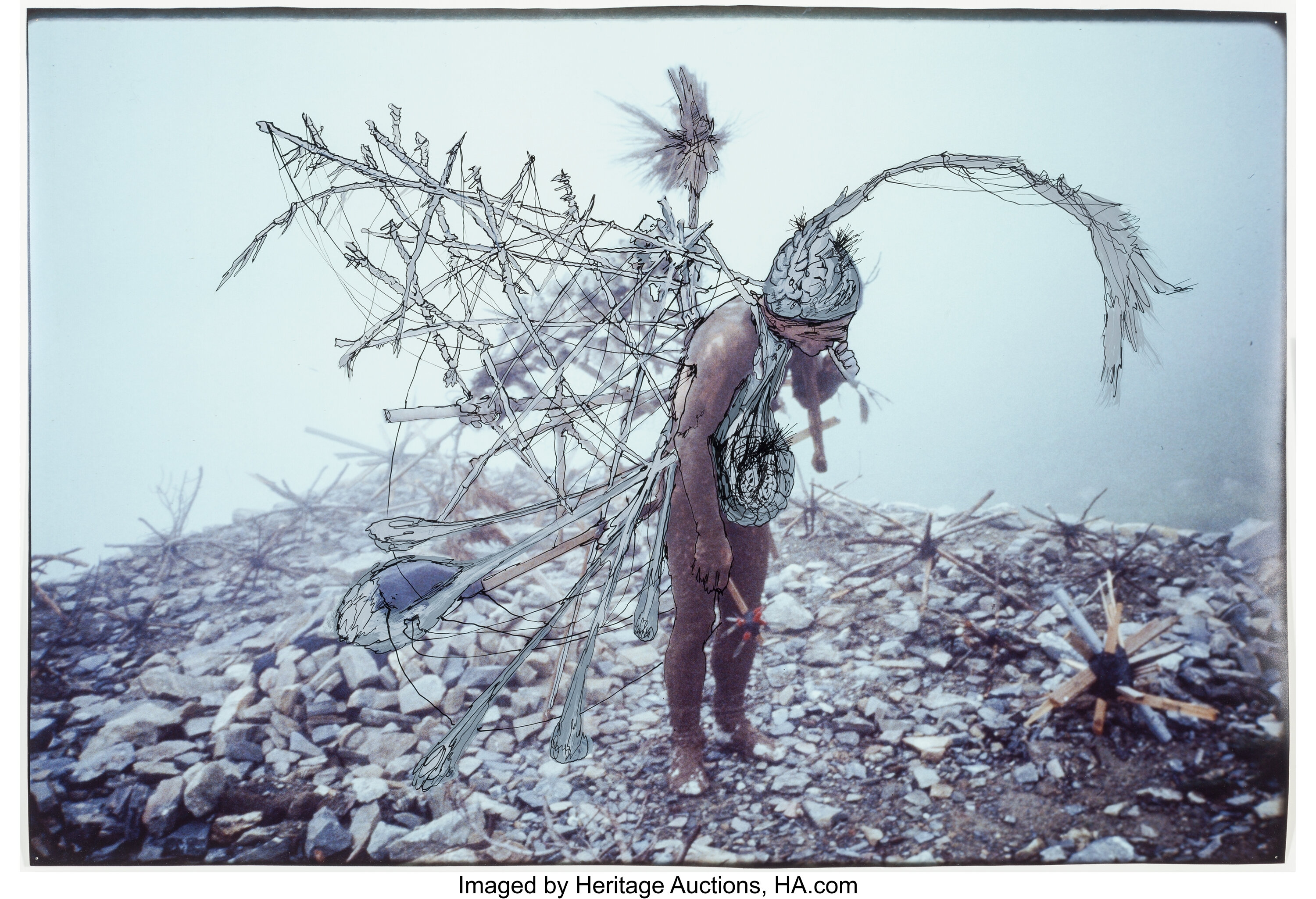 Untitled, 1974–2002 by Kim Jones, Mixed media on colour print, 83.2 x 110.5  cm (18)