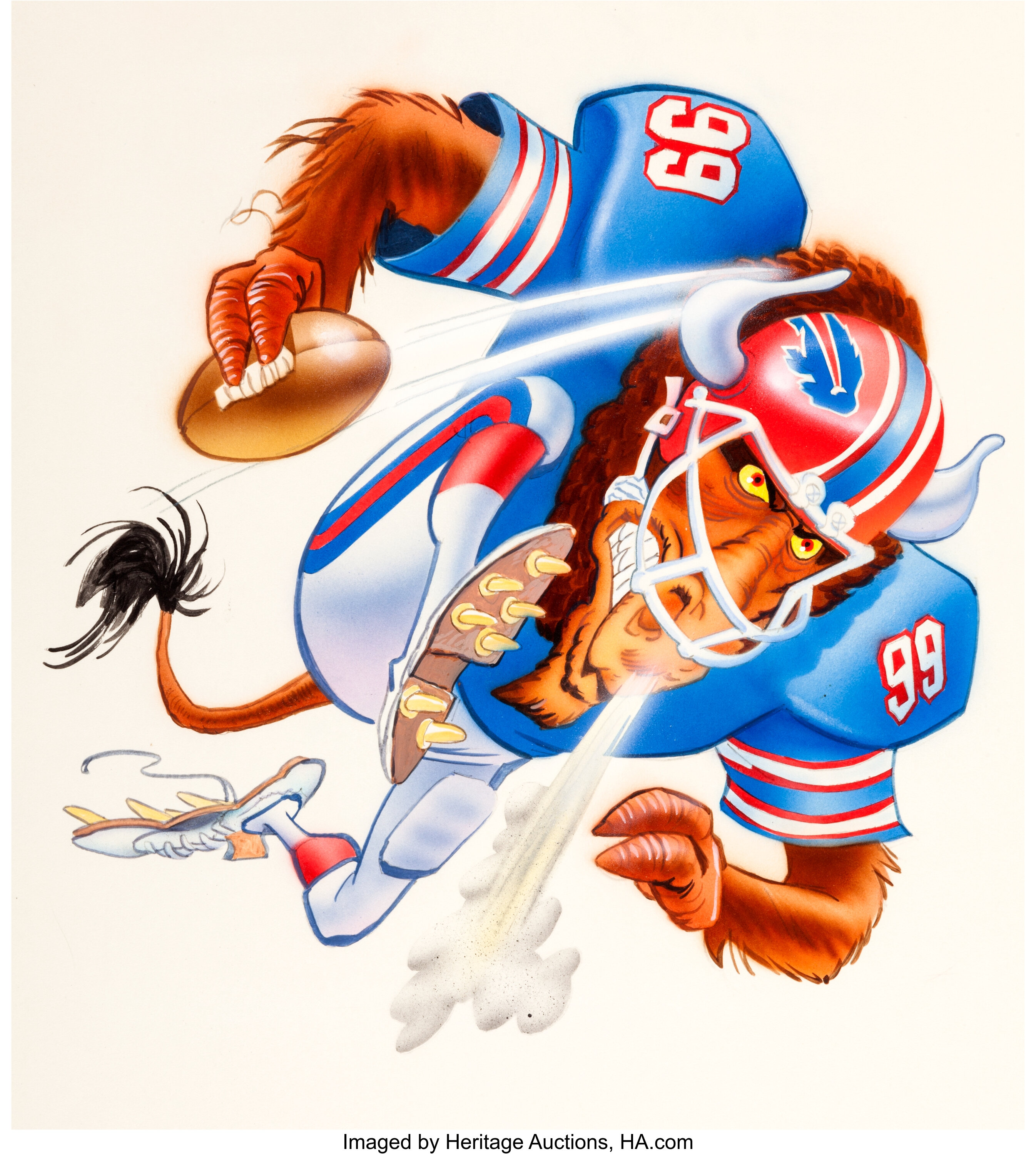 1962 Buffalo Bills Artwork: Canvas