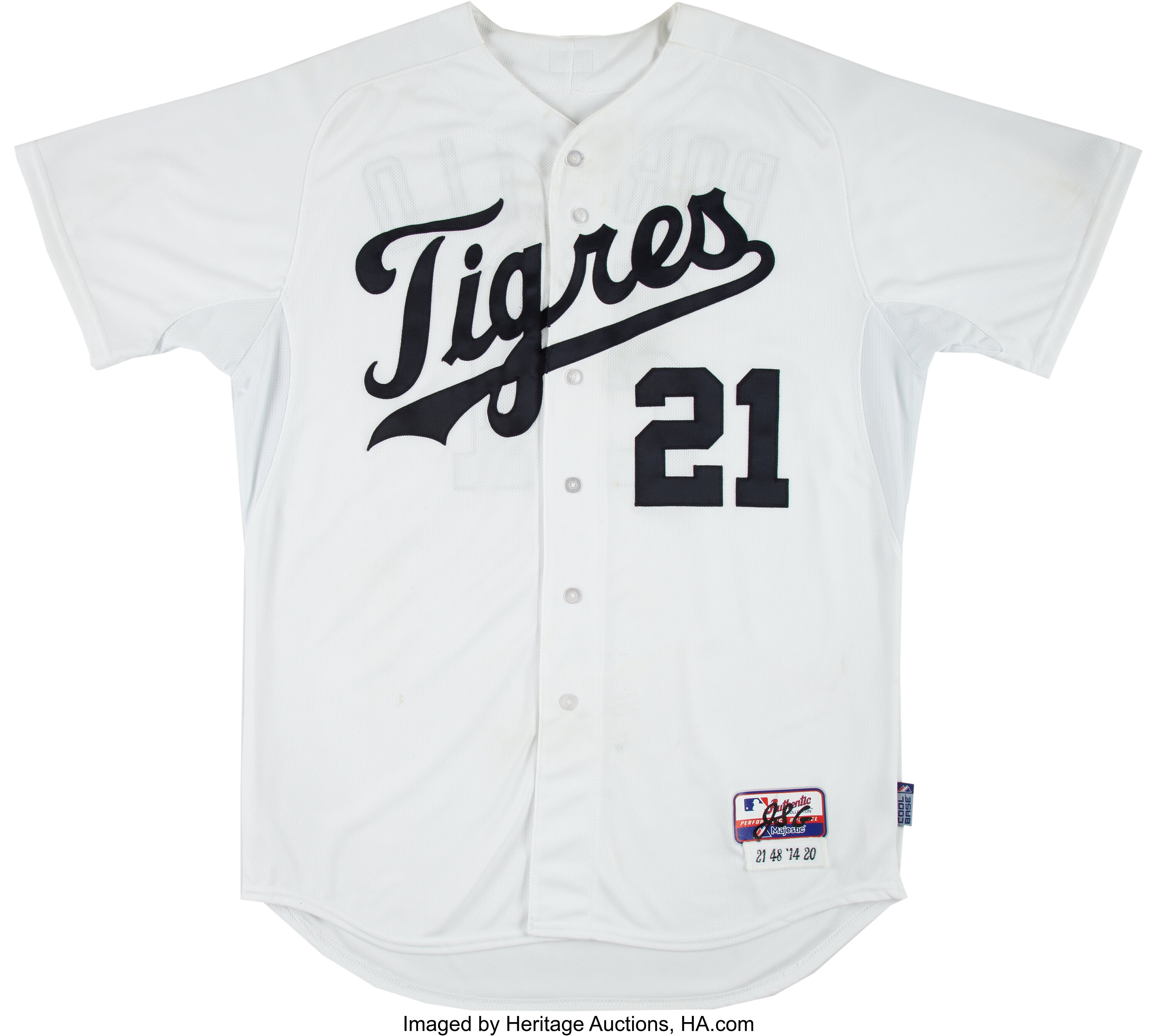 2014 Rick Porcello Game Worn Detroit Tigers (Tigres) Jersey. , Lot  #83533