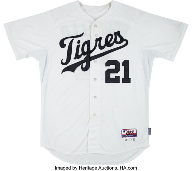 2014 Detroit Tigers Team Signed Home Jersey (MLB AUTHENTICATED