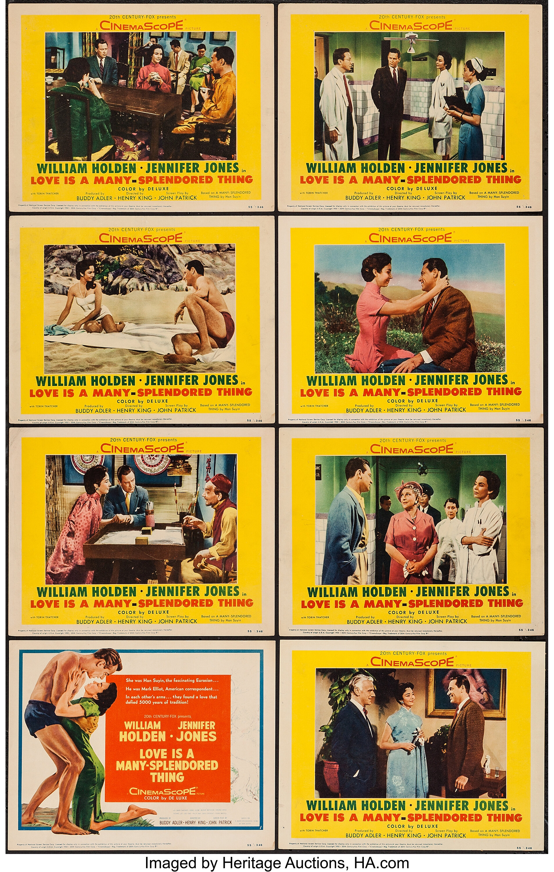 Love Is A Many Splendored Thing th Century Fox 1955 Lobby Lot Heritage Auctions