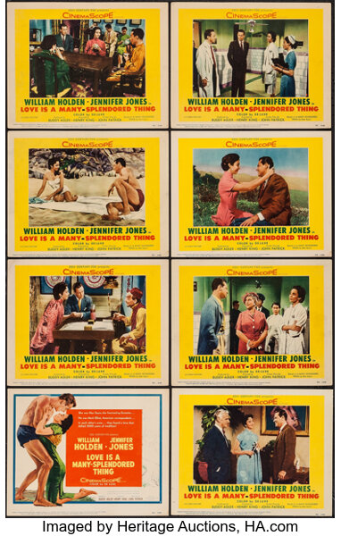 Love Is A Many Splendored Thing th Century Fox 1955 Lobby Lot Heritage Auctions