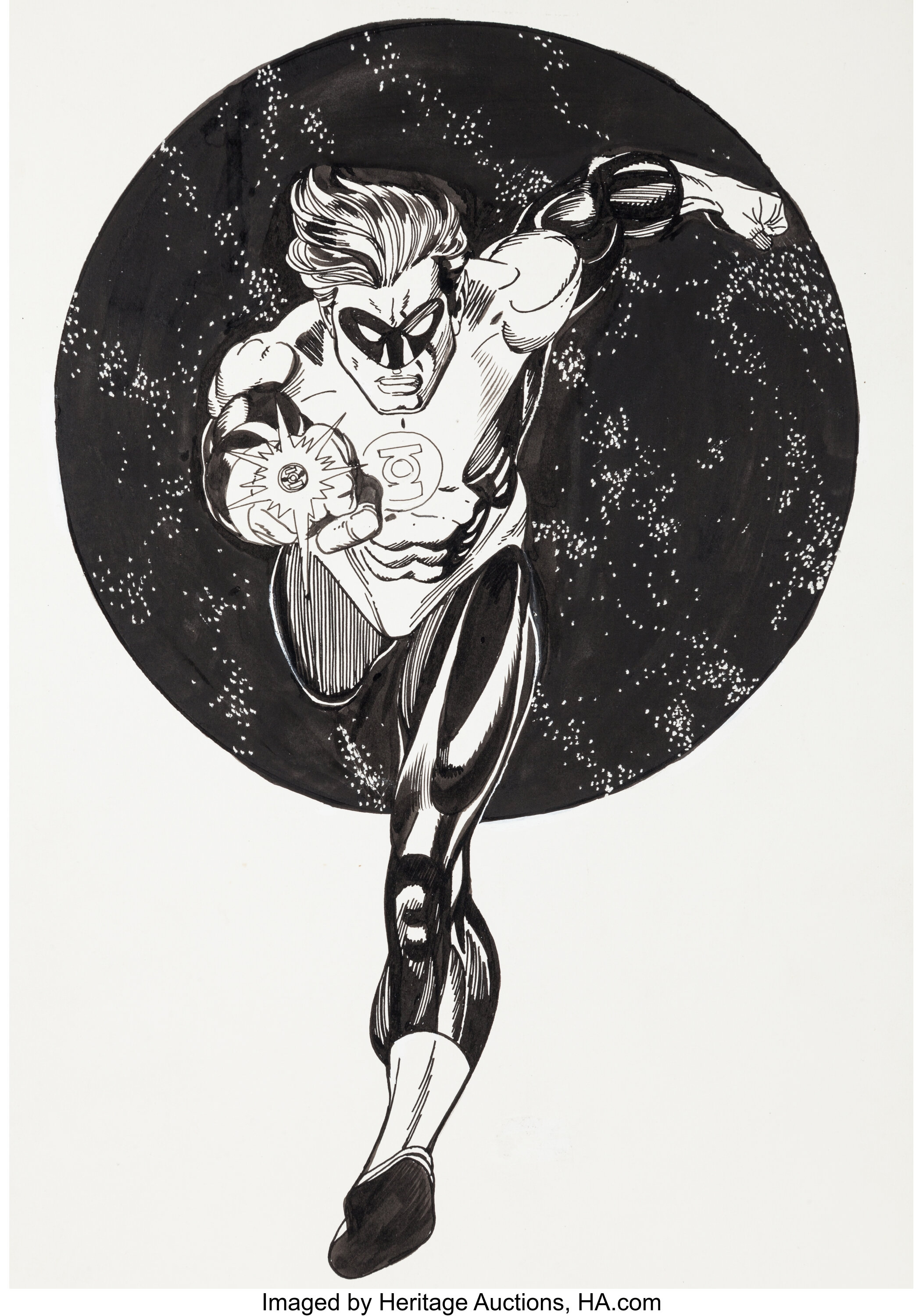 Gil Kane - Green Lantern Illustration Original Art (DC, 1975).... | Lot ...