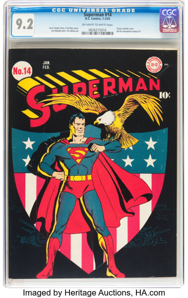 Golden Age (1938-1955):Superhero, Superman #14 (DC, 1942) CGC NM- 9.2 Off-white to white pages....
