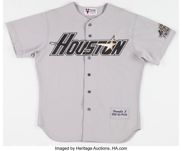1995 Chris Donnels Game Worn Houston Astros Jersey. Baseball, Lot  #44098
