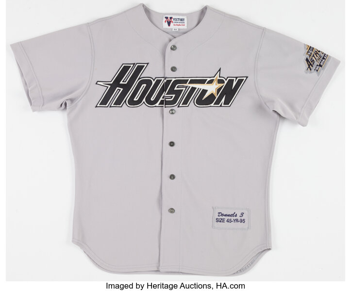 1995 Houston Astros Stretch Suba #61 Game Used White Jersey 30th Patch 46  574