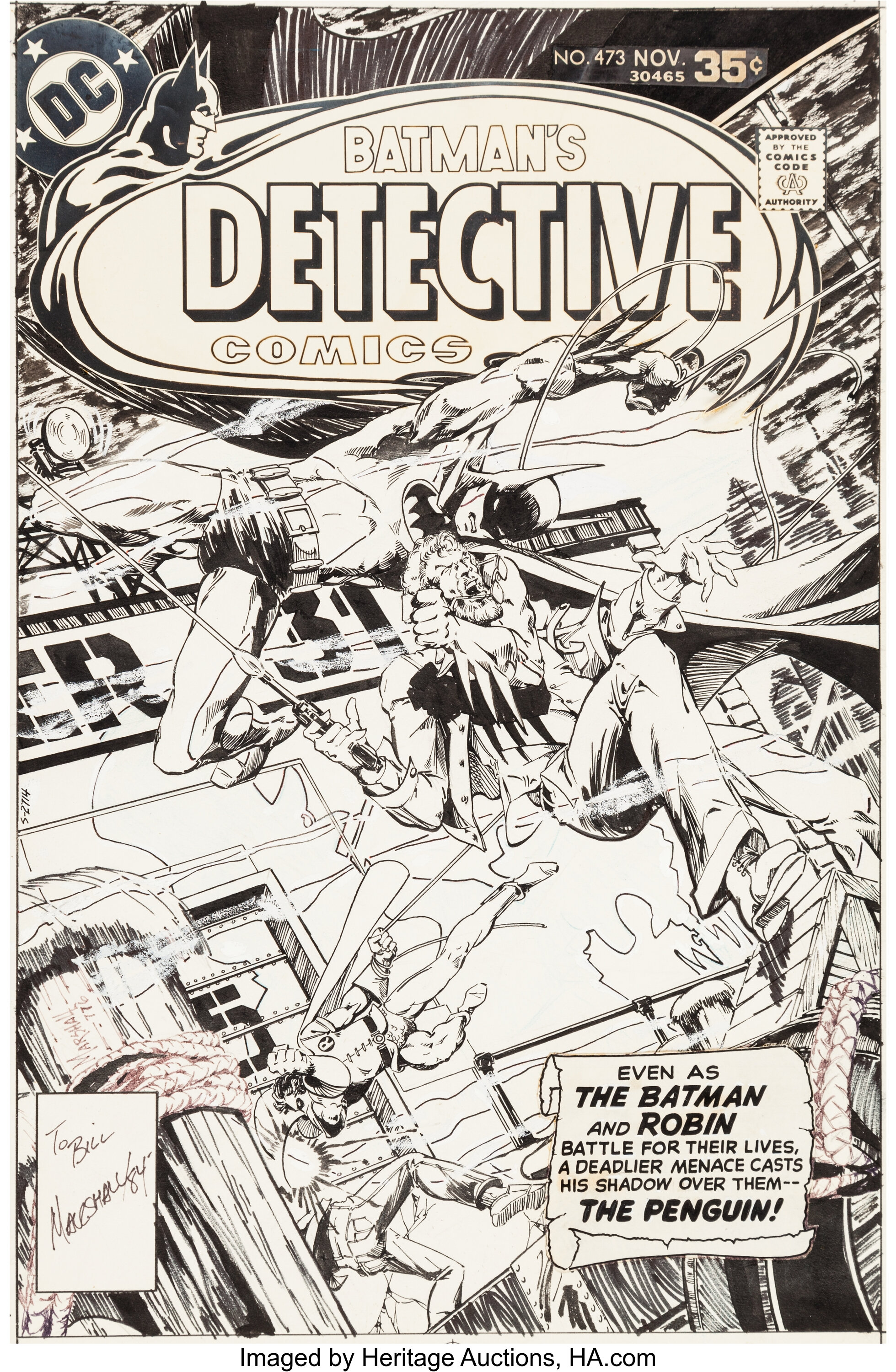 Marshall Rogers Detective Comics #473 Cover Original Art (DC, | Lot