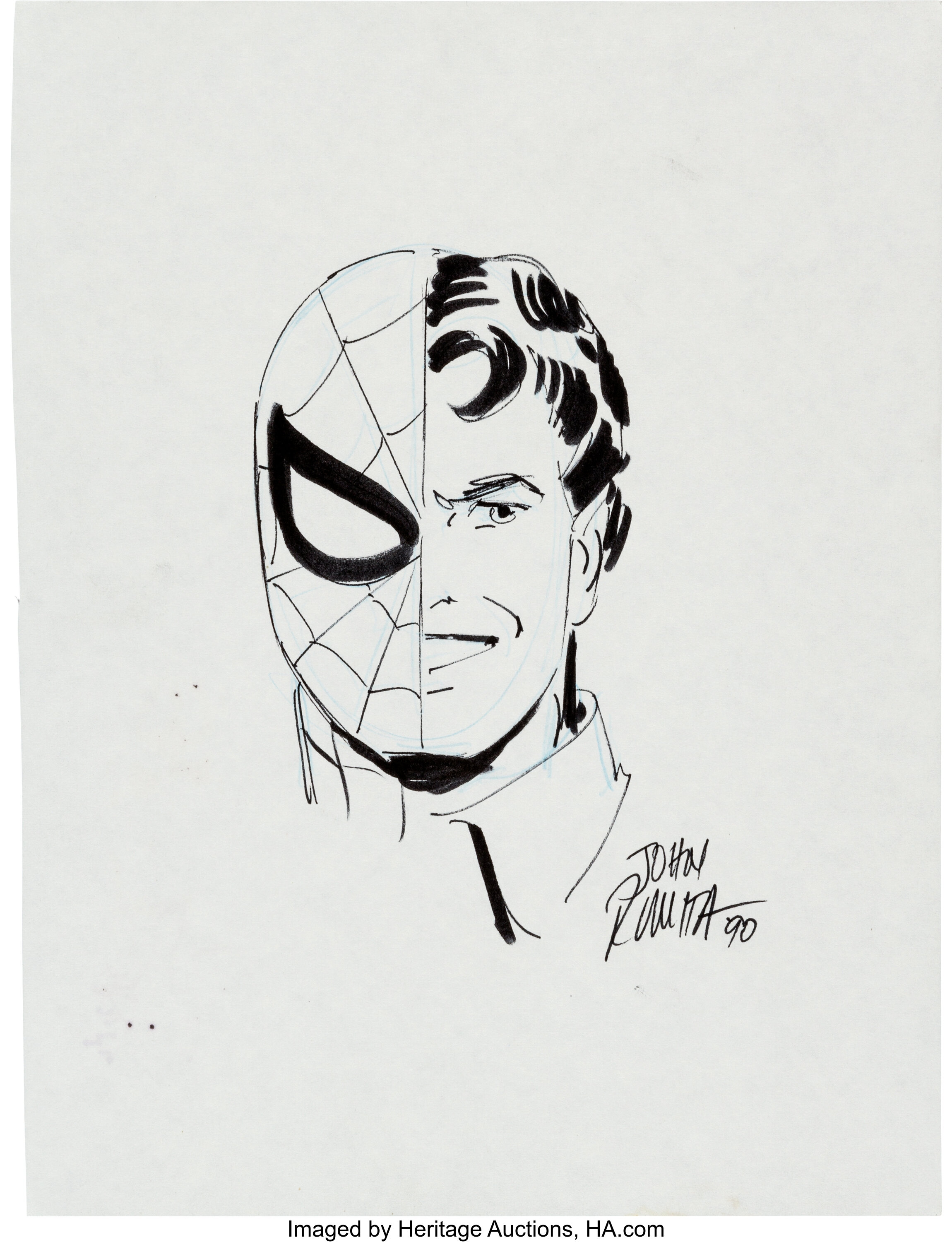 Image result for john romita peter parker sketch