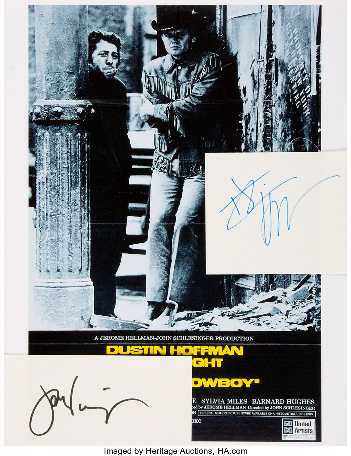 Midnight Cowboy Dustin Hoffman And Jon Voight Autographs Lot 914 Heritage Auctions