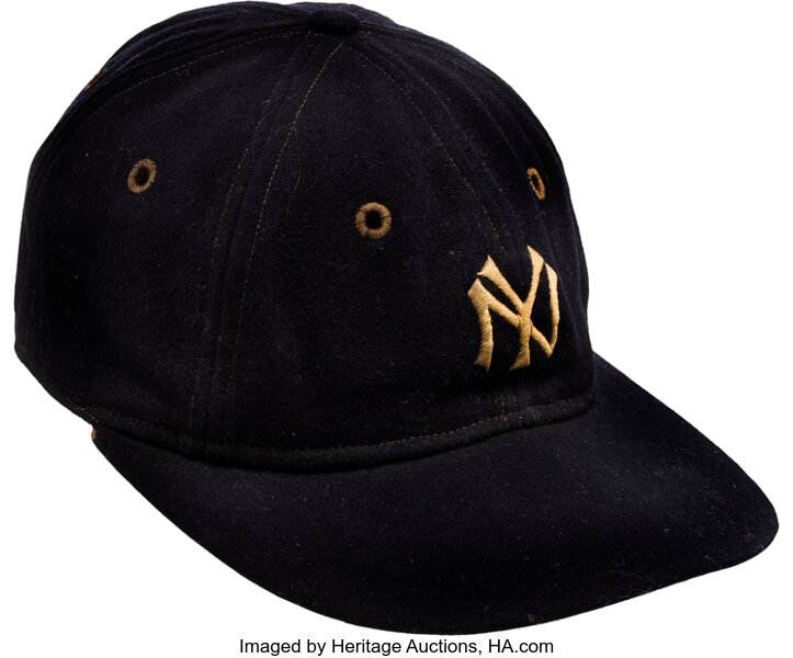 Early 1930's Lou Gehrig Game Worn New York Yankees Cap, MEARS, Lot #80109