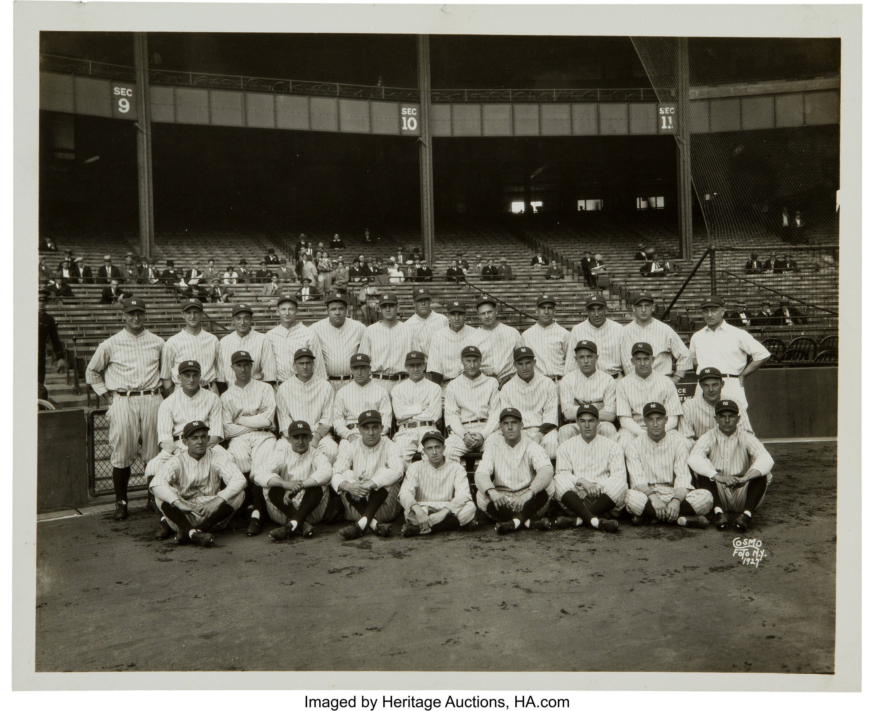 Sold at Auction: 1927 NY YANKEES BABE RUTH GEHRIG LAZZERI KOENIG