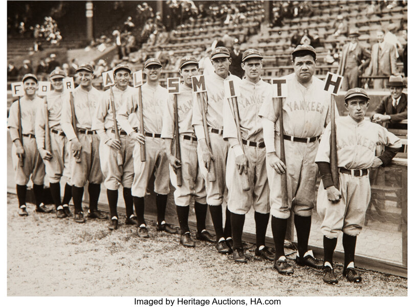 Sold at Auction: 1927 NY YANKEES BABE RUTH GEHRIG LAZZERI KOENIG