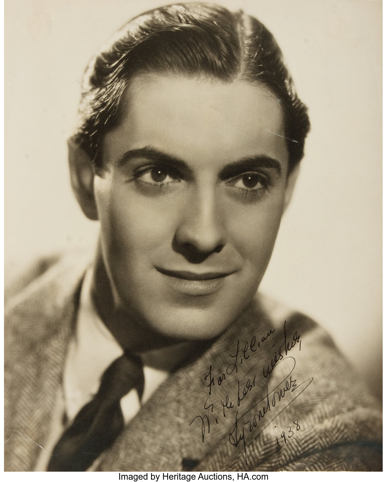 American Actor Tyrone Power Inscribed Photograph Signed.... | Lot ...