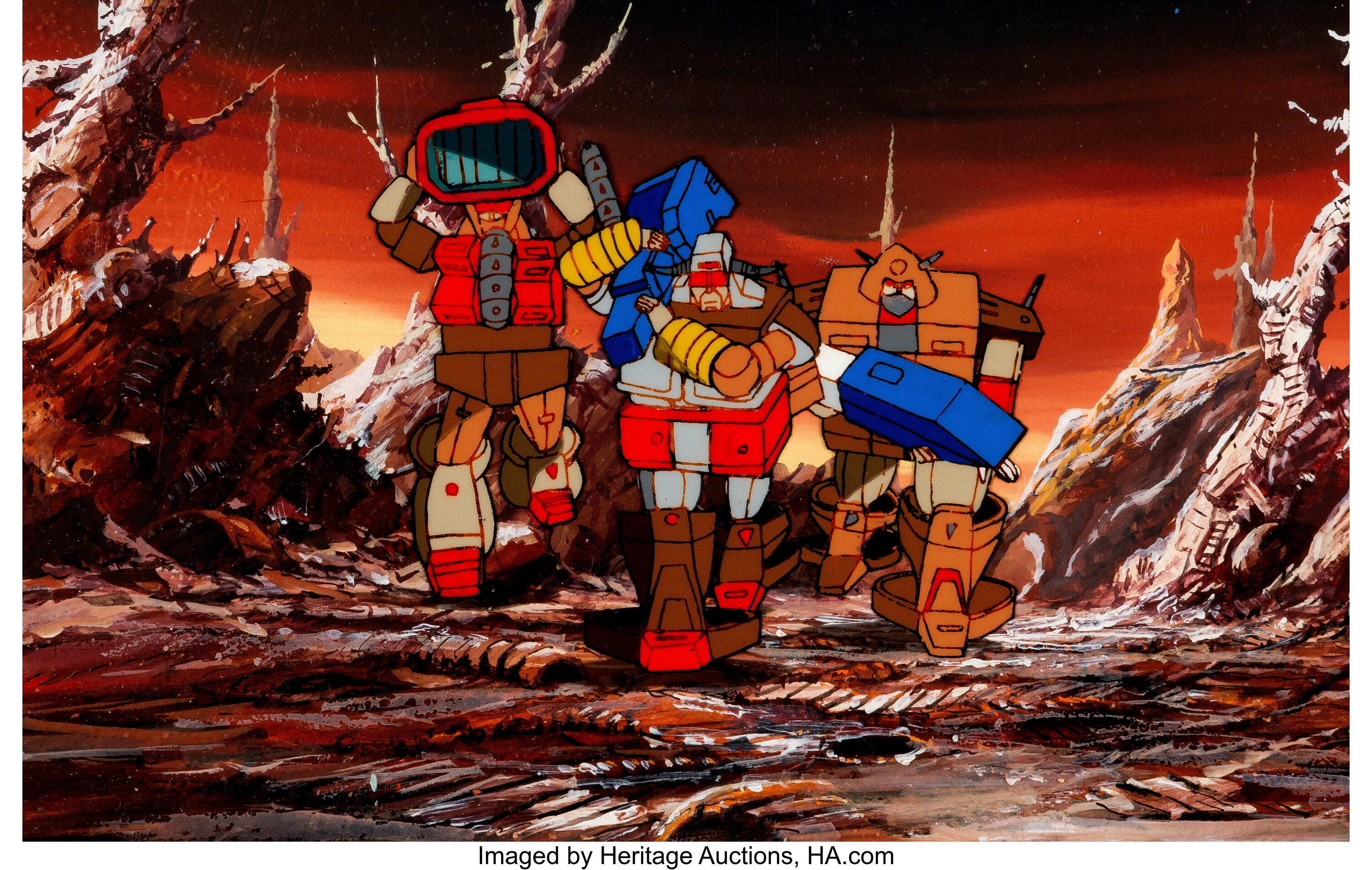 Transformers Junkions Production Cel and Master Background Setup | Lot ...