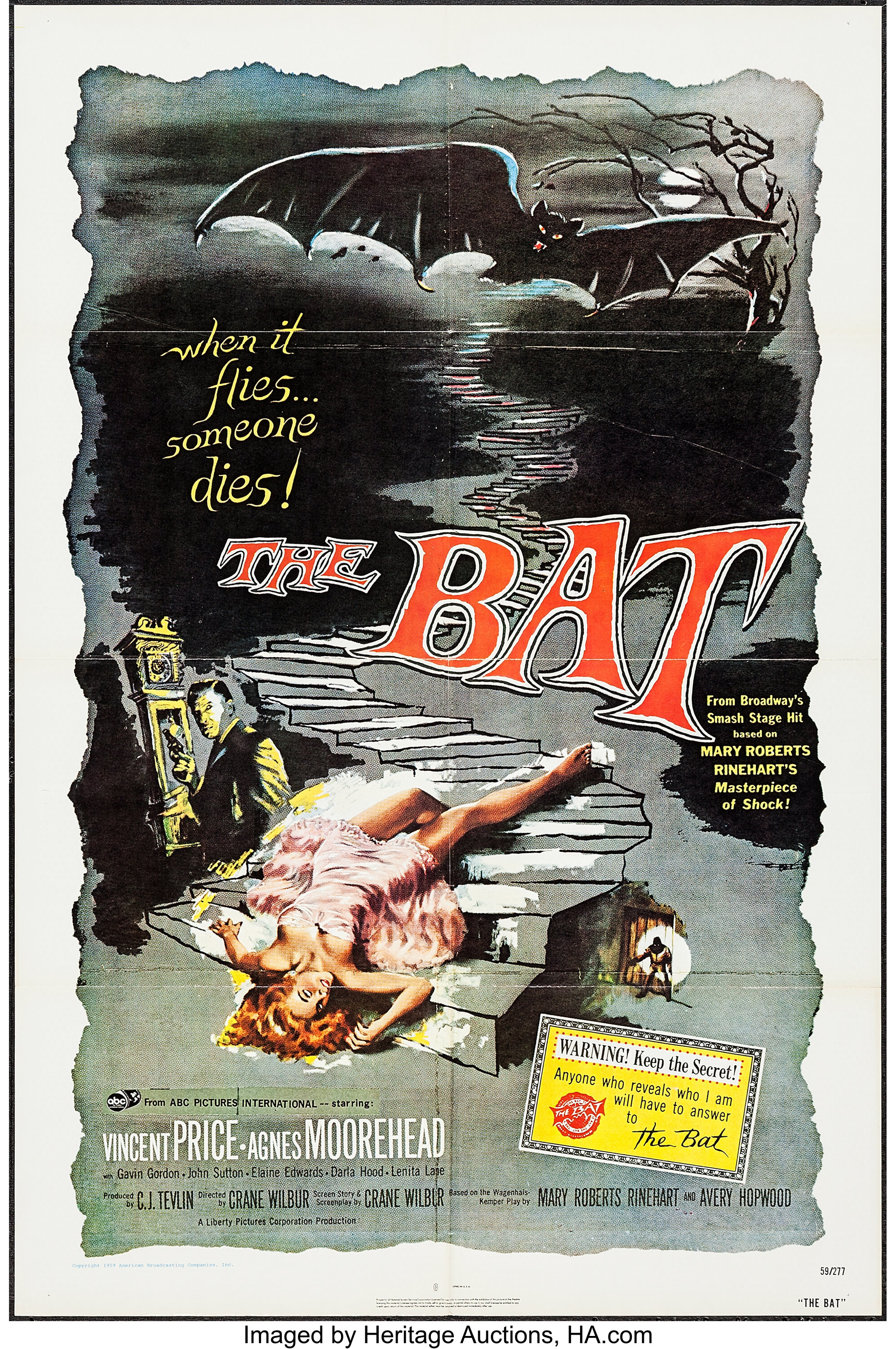 Toy Story 3 Darla Porn - The Bat (ABC International, R-1970s). One Sheet (27\