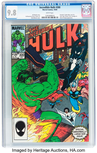 The Incredible Hulk 300 Marvel 1984 Cgc Nm Mt 9 8 White Lot Heritage Auctions