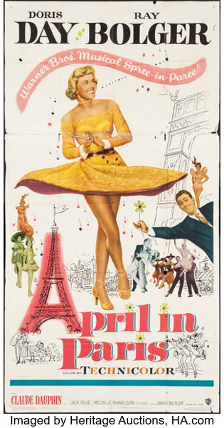 April In Paris Warner Brothers 1952 Three Sheet 41 X 78 Lot Heritage Auctions