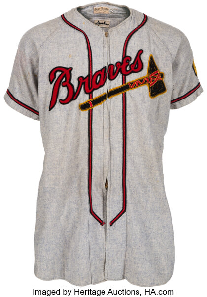 1950 Warren Spahn Game Worn Boston Braves Jersey, MEARS A8., Lot #80002