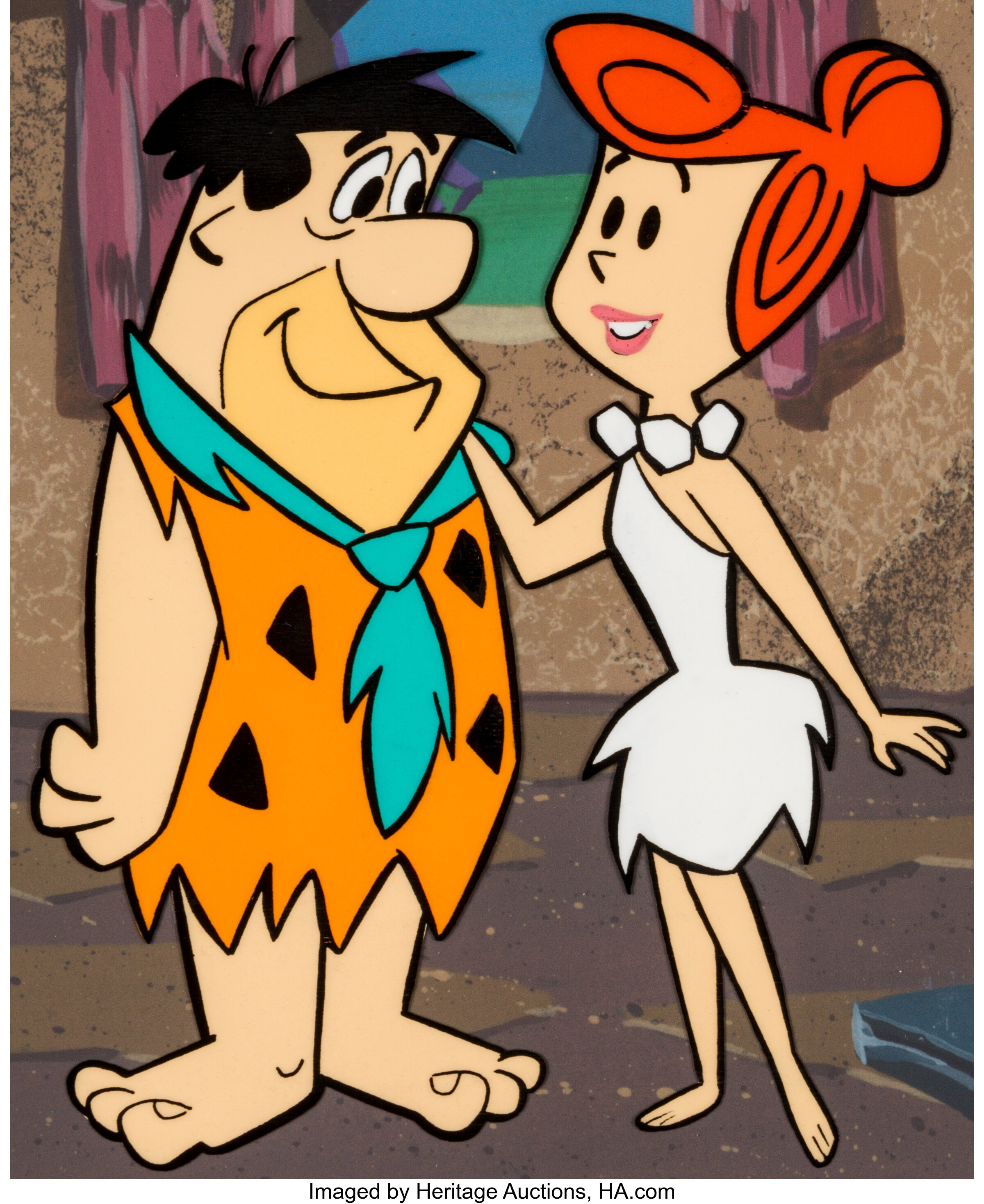 The Flintstones Fred and Wilma Publicity Cel (Hanna-Barbera, c. | Lot ...
