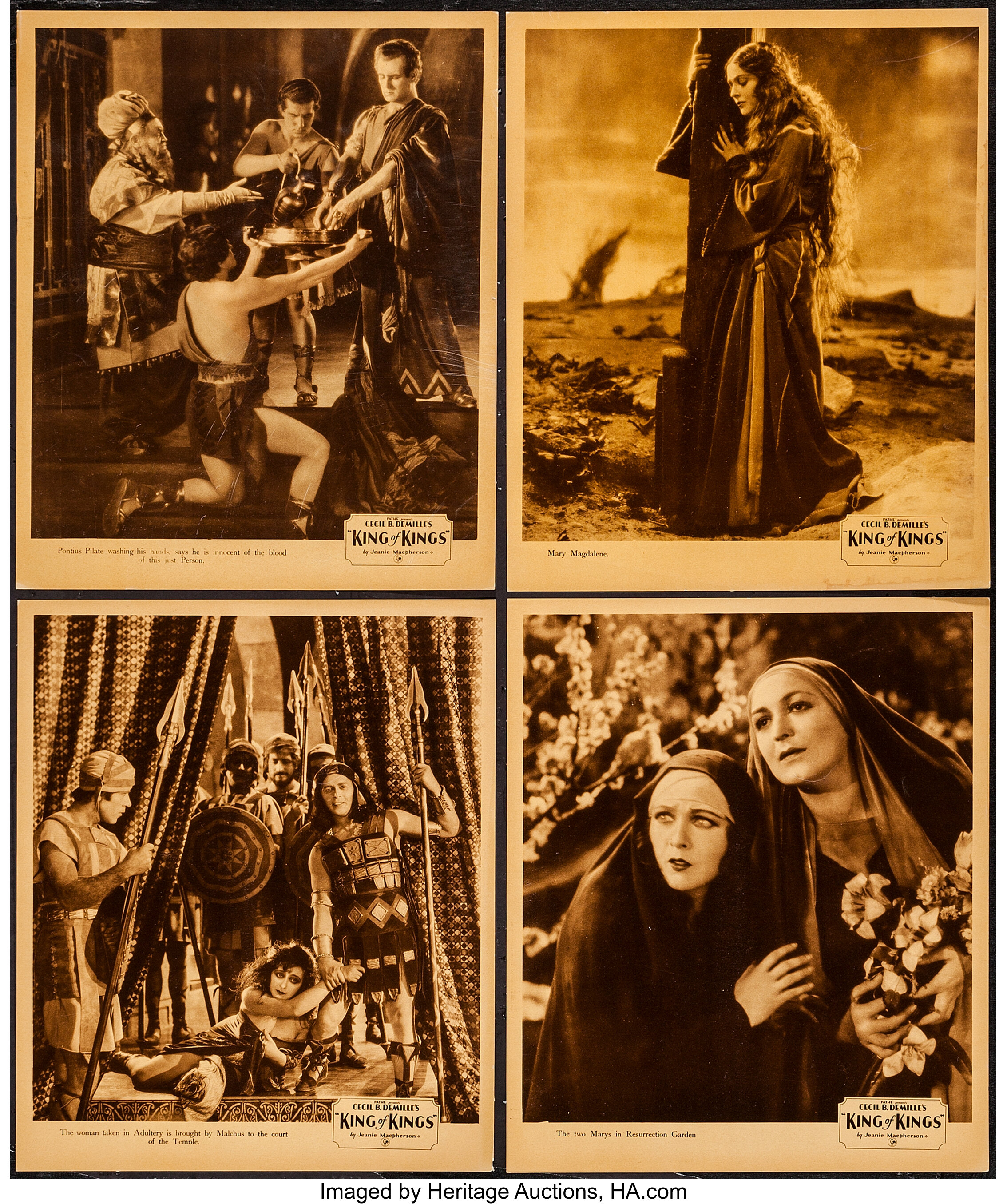 The King Of Kings Pathe 1927 Jumbo Lobby Card Set Of 8 14 X Lot Heritage Auctions
