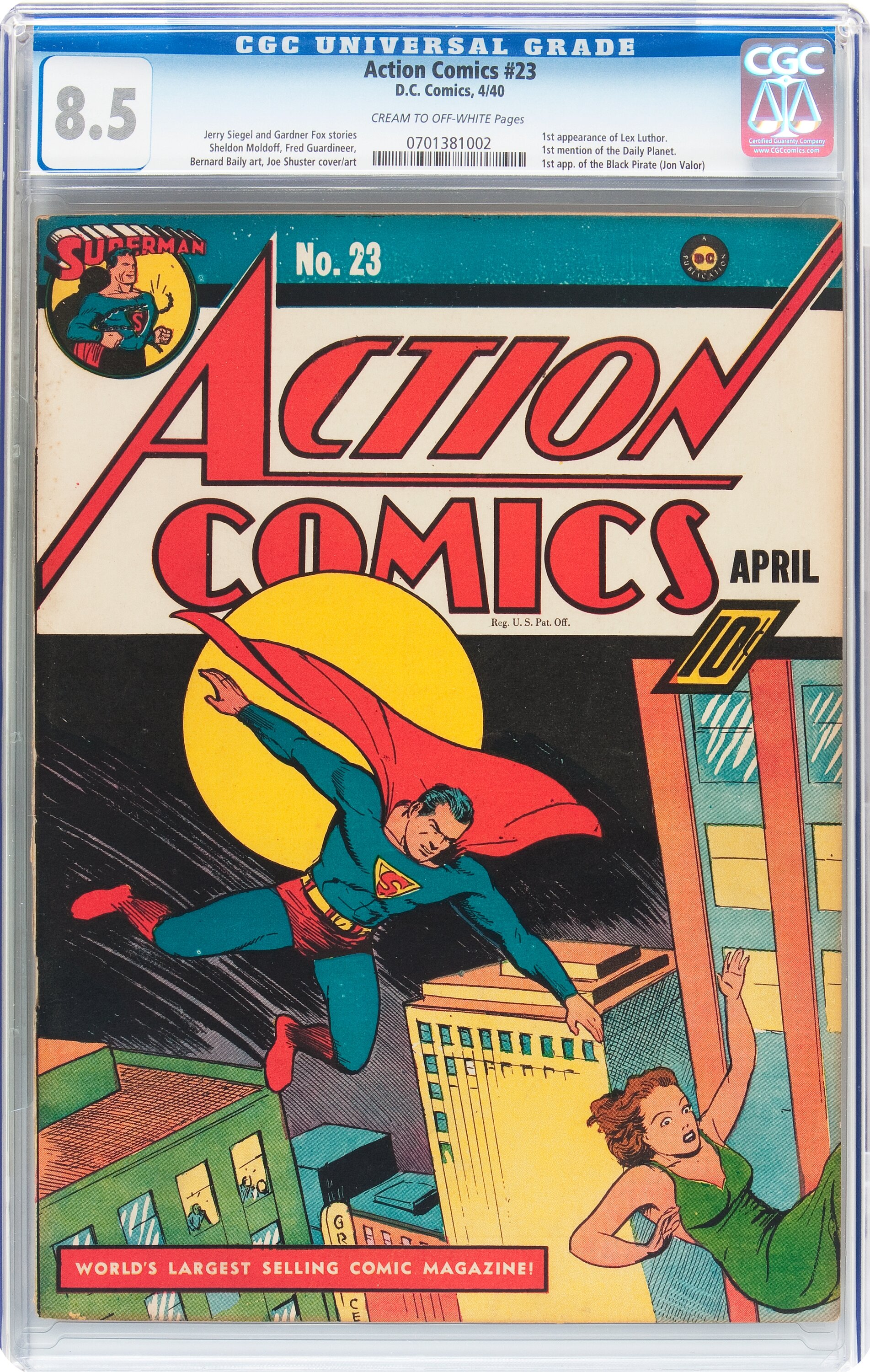 Action Comics #23 (DC, 1940) CGC VF+ 8.5 Cream to off-white