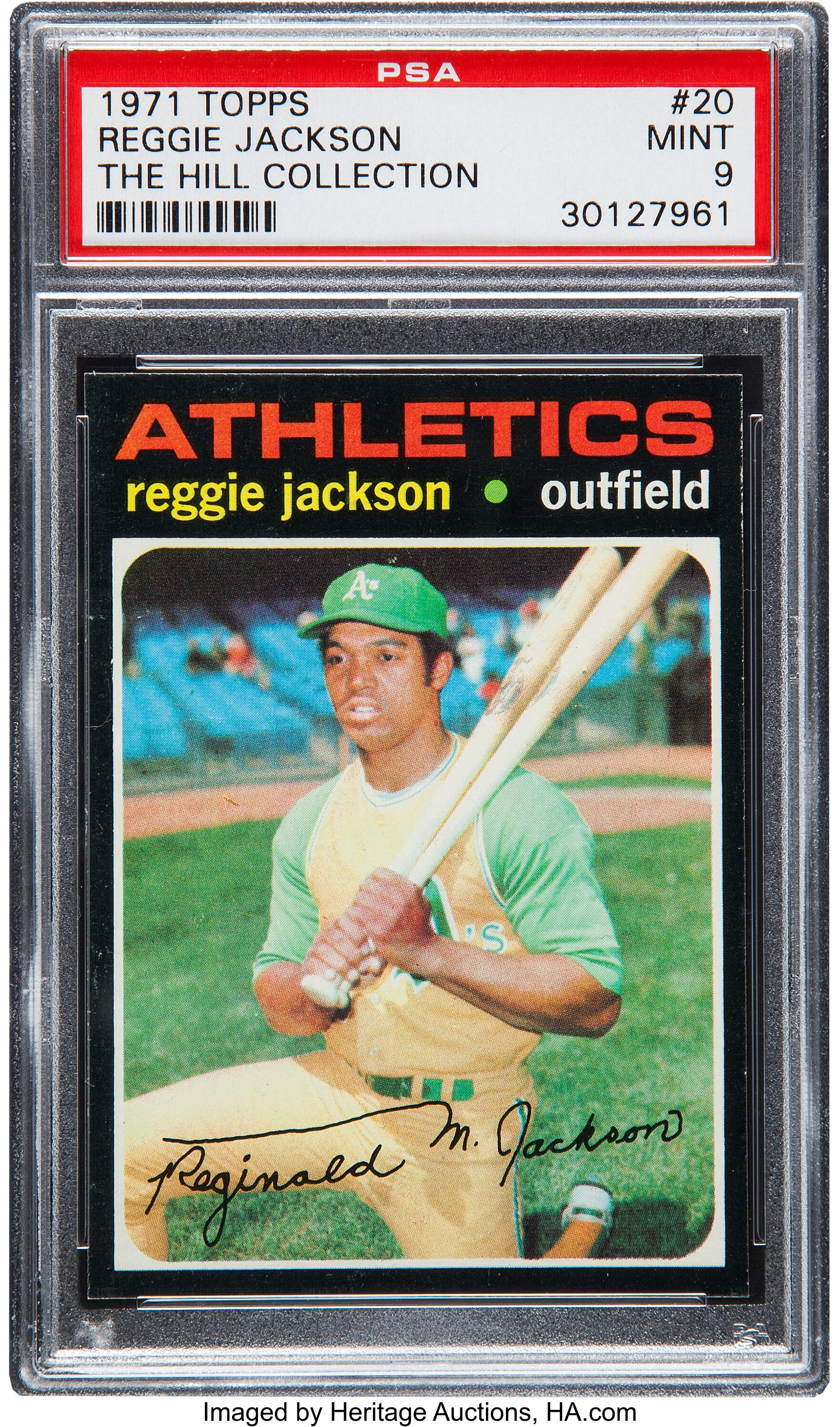 1971 Topps Reggie Jackson #20 PSA Mint 9 - None Higher. Baseball, Lot  #81946