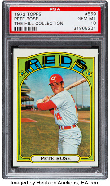 #34 Pete Rose - 1970 Topps Supers Baseball Cards (Star) Graded BGS Auto 10