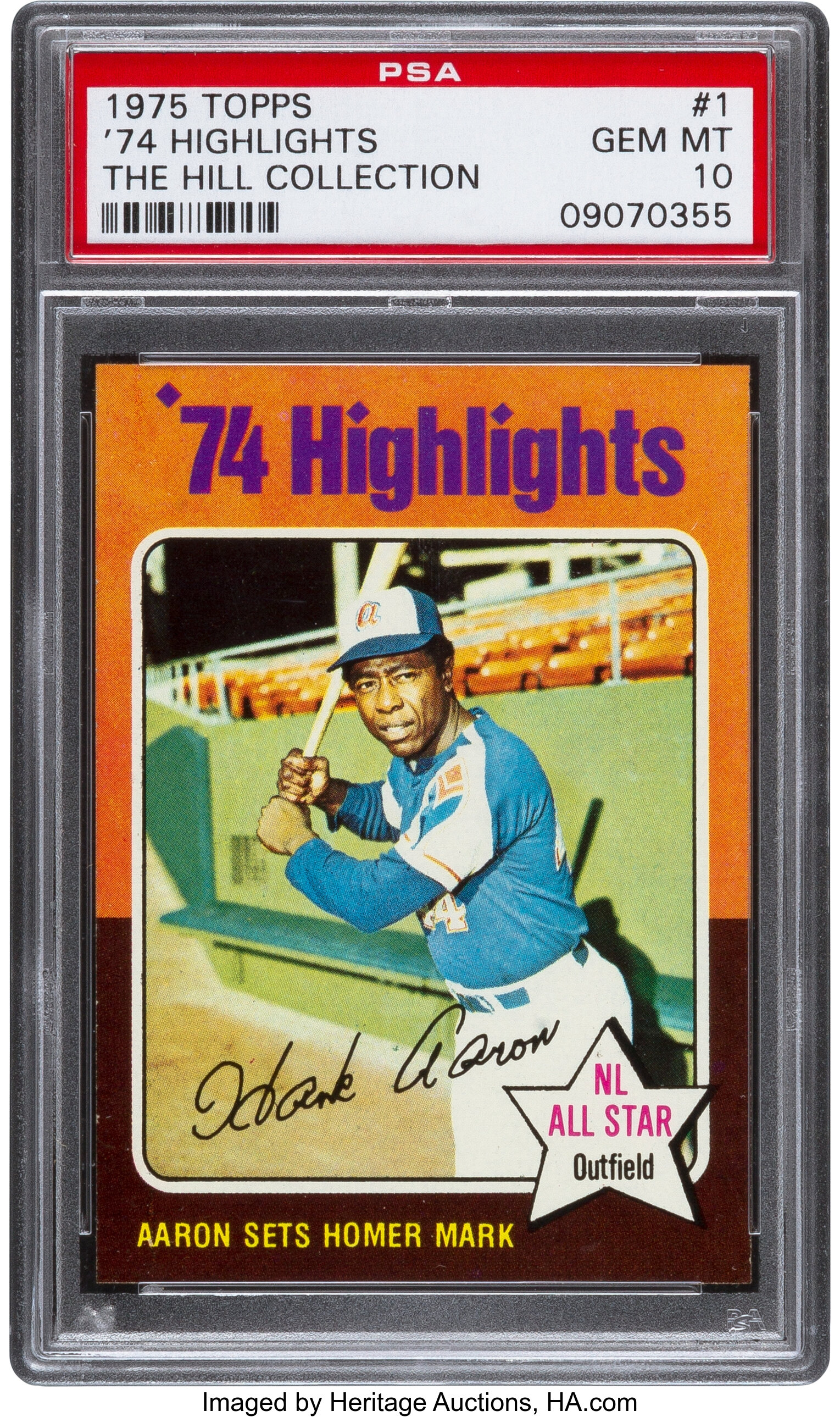 1974 Topps #1 Hank Aaron New All-Time Home Run King PSA 8 - NM/MT