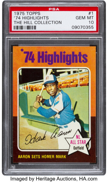 2023 Topps Heritage Baseball Flashbacks Hank Aaron 1974 Milwaukee